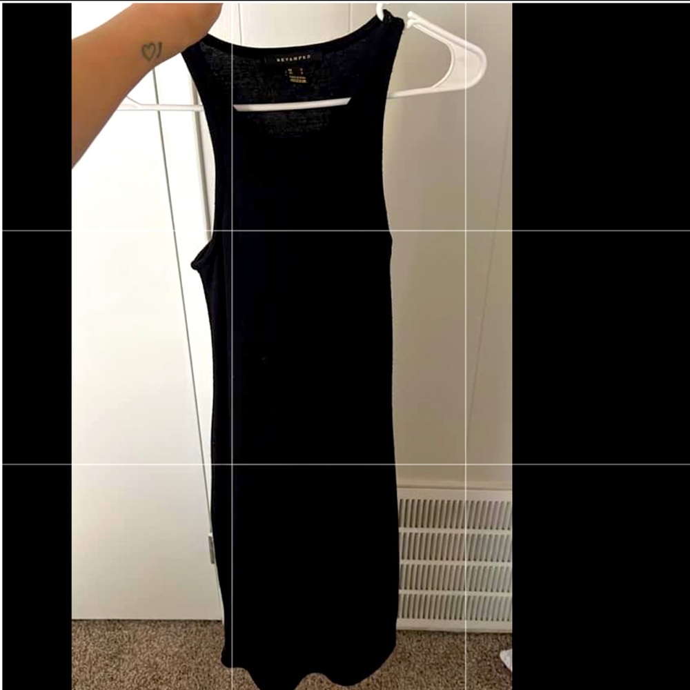 Juniors Black Mid length dress